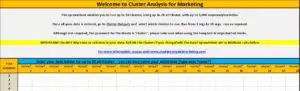 cluster analysis data entry